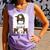 Baseball Mom Women Messy Bun Leopard Mother's Day Comfort Colors Tank Top Lagoon