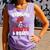 Boys Baseball Valentines Shirt Sterling Hearts Baseball Comfort Colors Tank Top Lagoon
