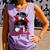 Peru Baseball Mom Messy Bun Comfort Colors Tank Top Lagoon
