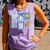 Stamps Coquette Bow Baseball Kids Youth Girls Baseball Mom Comfort Colors Tank Top Lagoon