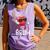 Valentines Bruh Red Heart Playing Baseball Men Boys Kids Comfort Colors Tank Top Lagoon