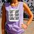 Womens Baseball Mom Leopard Game Day Mother's Day Comfort Colors Tank Top Lagoon