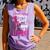 Women's Play Like A Girl Softball Baseball Girls Comfort Colors Tank Top Lagoon