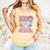 100 Days Of School Baseball 100th Day Of School Girls Comfort Colors Tank Top Grey