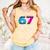 67 Crayon Cool Baseball Crayon 6 7 67 Comfort Colors Tank Top Grey