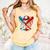 American Baseball Drip Graffiti Ball And Bat Comfort Colors Tank Top Grey