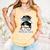 Argentina Baseball Mom Messy Bun Comfort Colors Tank Top Grey