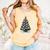 Baseball Christmas Tree Men Boys Youth Santa Sports Comfort Colors Tank Top Grey