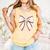Baseball Coquette Bow Cute Baseball Game Comfort Colors Tank Top Grey