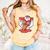 Baseball Ice Cream Drip Baseball Strawberry For Youth Red Comfort Colors Tank Top Grey