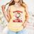 Baseball Mama Sports Mom Baseball Valentine Drip Girls Women Comfort Colors Tank Top Grey