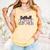 Baseball Mom Coquette Women Girls Baseball Mama Comfort Colors Tank Top Grey