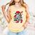 Baseball Skeleton Halloween Playing Comfort Colors Tank Top Grey