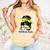 Colombia Baseball Mom Messy Bun Comfort Colors Tank Top Grey