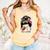 Football Mom Baseball Mom Of Both Messy Bun Mother's Day Comfort Colors Tank Top Grey