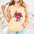 Heart Play Baseball Valentine's Day Teens Boys Girls Kids Comfort Colors Tank Top Grey