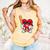 Heart Playing Baseball Valentines Day Comfort Colors Tank Top Grey