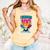 HUGvyn I Survived 100 Days Baseball Teacher Ice Cream Drip Comfort Colors Tank Top Grey