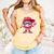 Ice Cream Drip Baseball Valentine's Day Spots Baseball Drip Comfort Colors Tank Top Grey