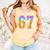 Six Seven Baseball Drip Comfort Colors Tank Top Grey Six Seven Baseball Drip Comfort Colors Tank Top Grey
