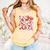 Six Seven Baseball Lover Sports Red Heart Bow Valentine Girl Comfort Colors Tank Top Grey