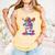Skelton Playing Baseball Halloween Baseball Drip Boys Kids Comfort Colors Tank Top Grey