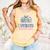Tired But Caffeinated Baseball Mom Trendy Tired Baseball Mom Comfort Colors Tank Top Grey