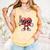 Valentines Day Heart Playing Baseball Boys Men Kids Girls Comfort Colors Tank Top Grey