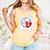 Womens Bleached Custom Baseball Mom Number 4 Heart For Mom Comfort Colors Tank Top Grey