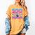 100 Days Of School Baseball Dripping Ice Cream 100th Day Women's Comfort Colors T-Shirt Mustard