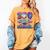 100 Days Of School Baseball Sports Drip Graphic Women's Comfort Colors T-Shirt Mustard