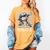 100 Days Of School Boys Dabbing Baseball 100th Day Of School Women's Comfort Colors T-Shirt Mustard