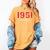 75 Year Old 1951 Classic Baseball Fan 75th Birthday Women's Comfort Colors T-Shirt Mustard