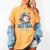 Artsy Baseball Mom Flowers Unique Game Day Ball Distressed Women's Comfort Colors T-Shirt Mustard Artsy Baseball Mom Flowers Unique Game Day Ball Distressed Women's Comfort Colors T-Shirt Mustard