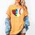Autism Baseball Heart Autism Puzzle Baseball Mom Women's Comfort Colors T-Shirt Mustard
