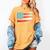 Baseball American Flag Patriotic USA Pride Women's Comfort Colors T-Shirt Mustard Baseball American Flag Patriotic USA Pride Women's Comfort Colors T-Shirt Mustard