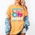 Baseball Or Bows Daddy Loves You Gender Reveal Family Women's Comfort Colors T-Shirt Mustard