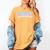 Baseball Bubble Letter Women's Comfort Colors T-Shirt Mustard