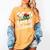 Baseball Dinosaur 100 Days Of School Kids Theme Women's Comfort Colors T-Shirt Mustard
