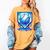 Baseball Drip Ice Cream Blue Glow Melt Ball Graphic Women's Comfort Colors T-Shirt Mustard Baseball Drip Ice Cream Blue Glow Melt Ball Graphic Women's Comfort Colors T-Shirt Mustard