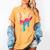Baseball Drip Melting Ice Cream Baseball Heart Boys Girls Women's Comfort Colors T-Shirt Mustard