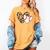 Baseball Heart Leopard Heart Sport Baseball Mom Women's Comfort Colors T-Shirt Mustard