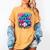 Baseball Ice Cream Drip 100 Days Of School Student Teacher Women's Comfort Colors T-Shirt Mustard