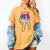 Baseball Ice Cream Drip Home Plate Glove Respect Drip 2 Side Women's Comfort Colors T-Shirt Mustard