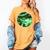 Baseball Irish Shamrock Lucky Clover St Patricks Day Boys Women's Comfort Colors T-Shirt Mustard