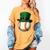 Baseball Leprechaun Hat Saint Patrick Retro Women's Comfort Colors T-Shirt Mustard Baseball Leprechaun Hat Saint Patrick Retro Women's Comfort Colors T-Shirt Mustard