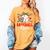 Baseball Mom Leopard Heart Mother's Day Girls Women's Comfort Colors T-Shirt Mustard