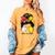 Baseball Mom Softball Mom Of Both Messy Bun Mother's Day Women's Comfort Colors T-Shirt Mustard Baseball Mom Softball Mom Of Both Messy Bun Mother's Day Women's Comfort Colors T-Shirt Mustard