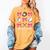 Baseball Nana Era Bows Baseball Mom Women Women's Comfort Colors T-Shirt Mustard