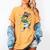 Baseball Player Mardi Gras Alligator Carnival Costume Beads Women's Comfort Colors T-Shirt Mustard